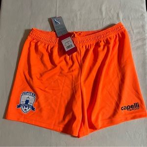 Capelli Shorts Womens Medium Orange CS Dry Drawstring Activewear Running Jogging